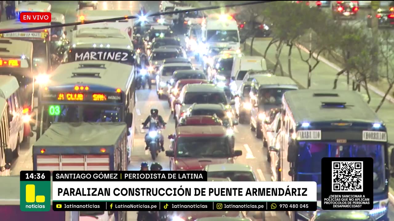 Caos vehicular por obra paralizada en Armendáriz: "Están atentando contra el libre transito"