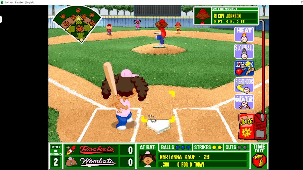 BIG GAME!!! Backyard Baseball Red Rockets Season Game 6 vs. the Wombats!!!