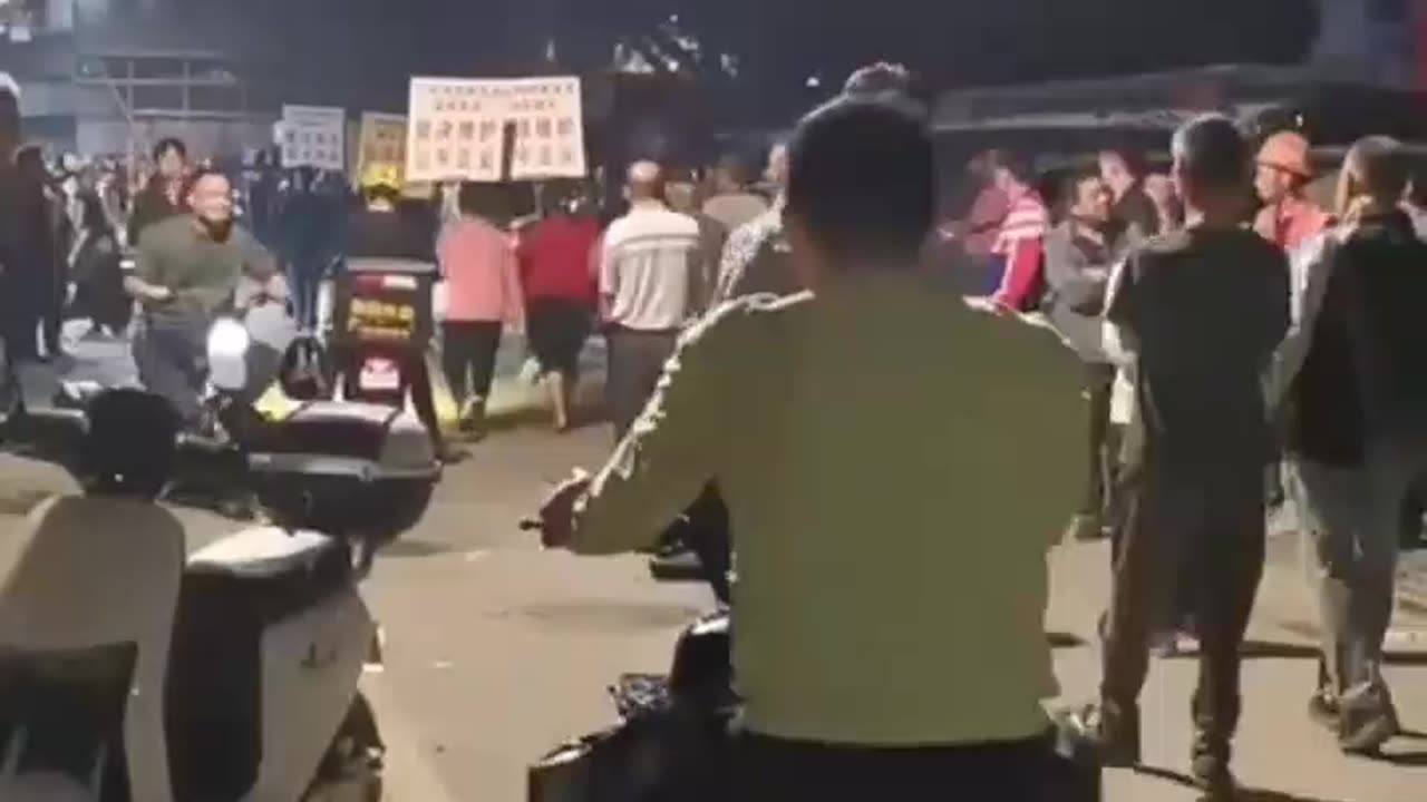 Villagers take to the streets to protest demolition program