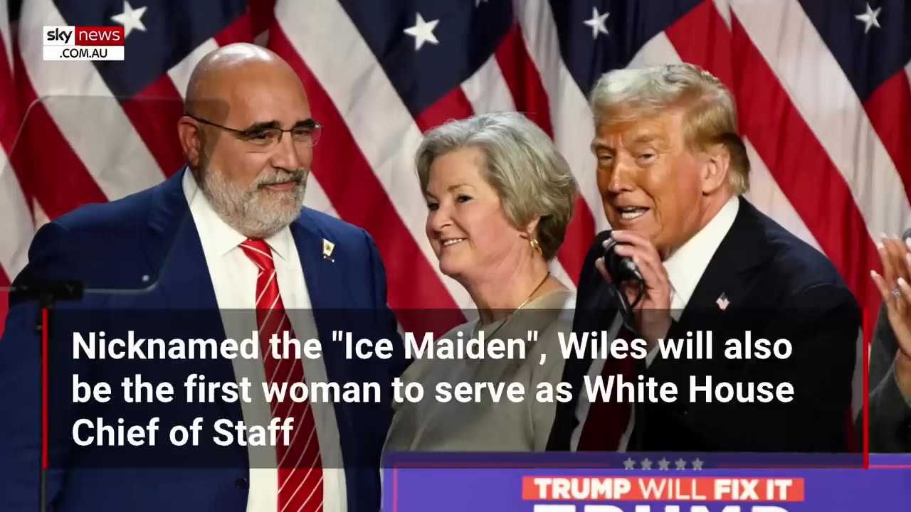 'The Ice Maiden': Trump picks Susie Wiles as first female WH chief of staff.