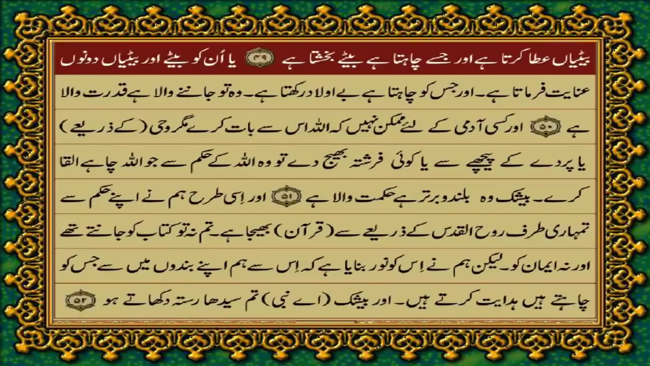 Quran Para 25, Just-Only Urdu Translation HD... Fateh Muhammad Jalandhri