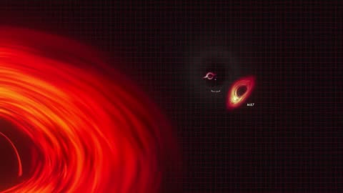 NASA animation sizes up the biggest black hole.