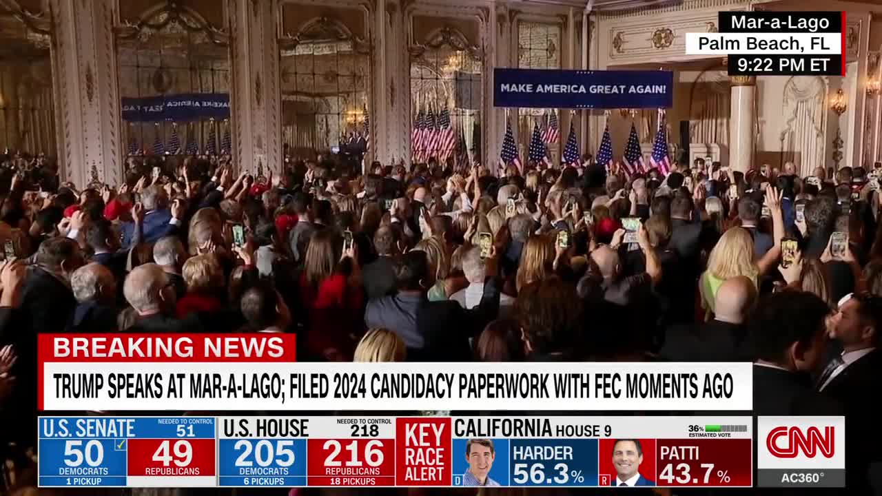 Watch Donald Trump announce his 2024 candidacy