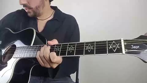 Passionate guitar playing