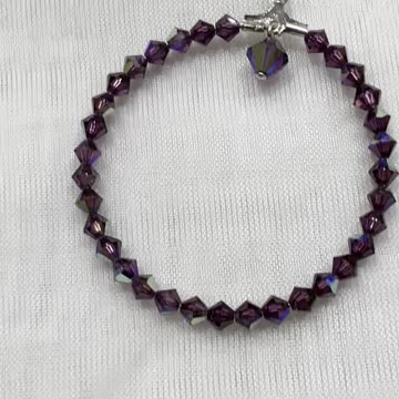 Handmade Unique 2.35” Drop Earrings with 925 Silver. Made with Swarovski Crystal