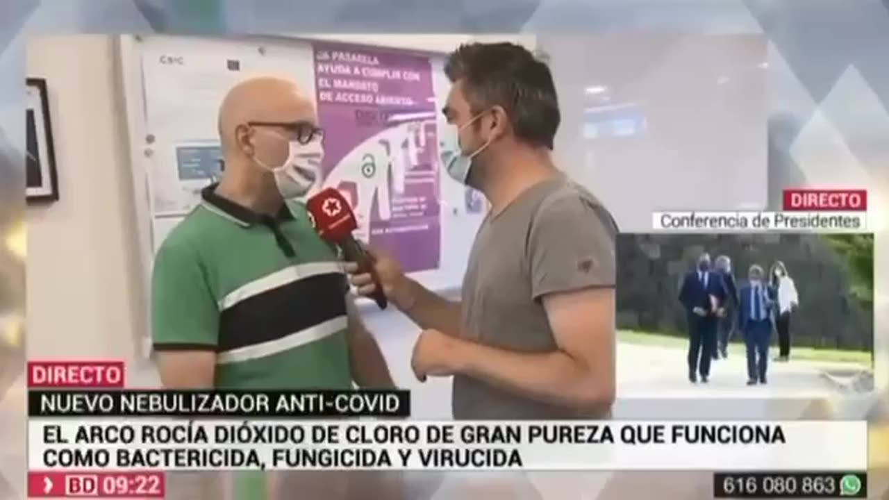 MAQUINA NEBULIZADORA CREADA EN ESPAÑA DESTRUYE EL VIRUS DEL COVID