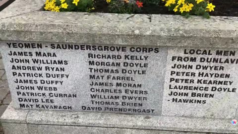 Ukrainian Flag at patriots monument Dunlavin Co. Wicklow 2021