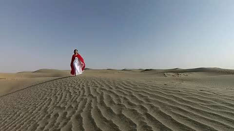 Walking in the desert