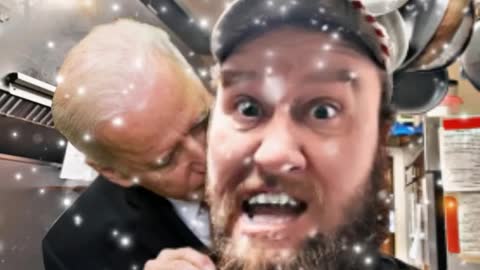 Joe Biden sniffing my hair while I sing Staying Alive by the Bee Gees