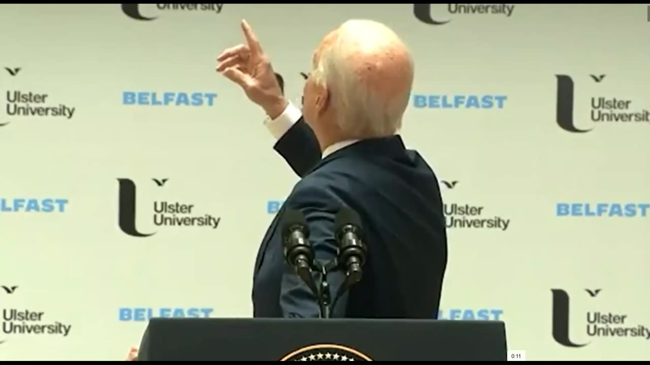 Biden asked the invisible man to stop jumping behind him