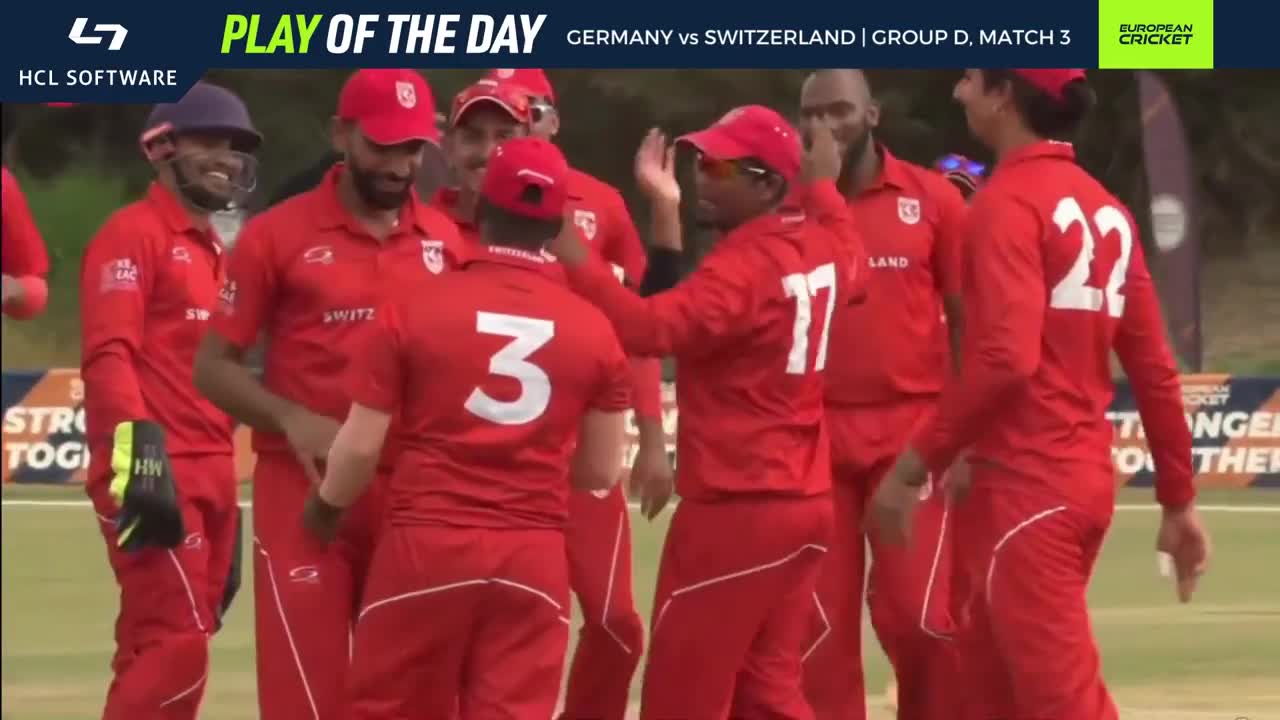 HCL Software and European Cricket CHampionship- Watch The Play of The Day