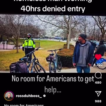 Americans giving no shelter, illegals first.