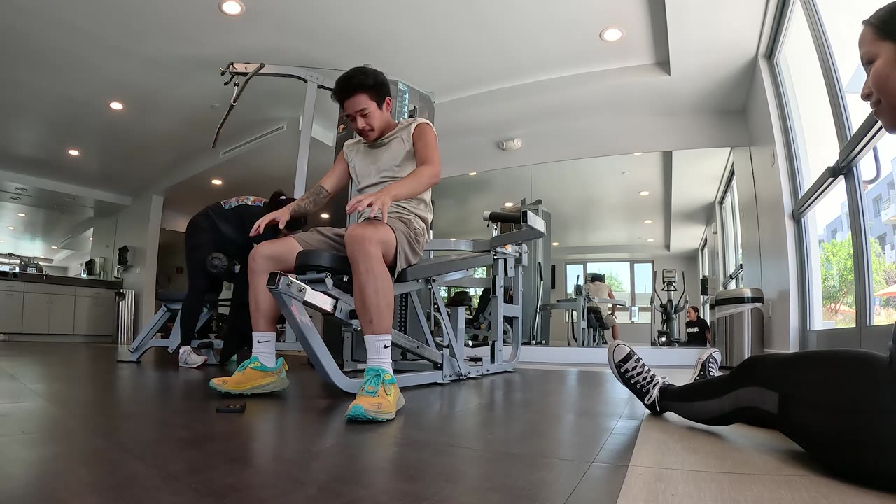 First time working out with Ana