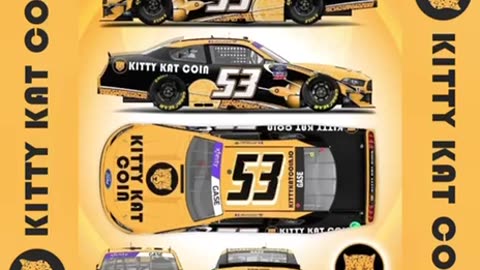 The #KittyKatCoin NASCAR design 😎