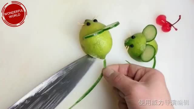 Salad Decoration Ideas | Art In Fruit & Vegetable Carving / Garnish Lessons #37 Lemon Mouse Art