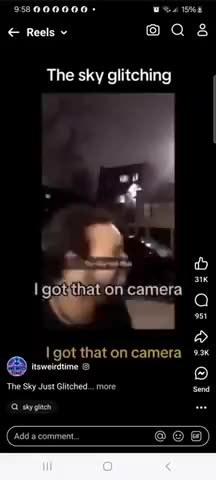 Sky Glitch Caught On Camera