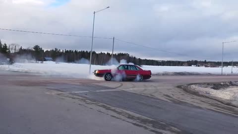 Audi 100 20v turbo quattro spin