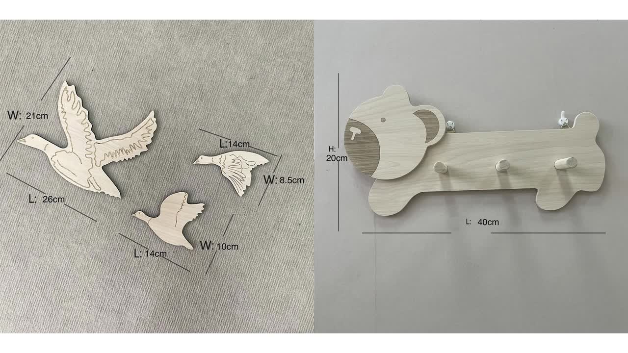 Birds wooden coat hooks, Dog coat hooks wall mounted in 2022 #coathooks