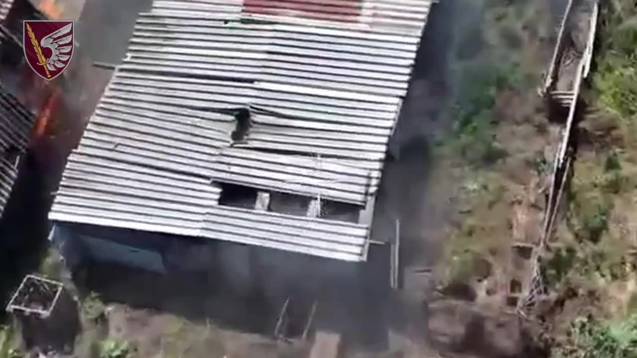 Dropping Grenades onto Russian Outpost(Kharkiv Oblast)