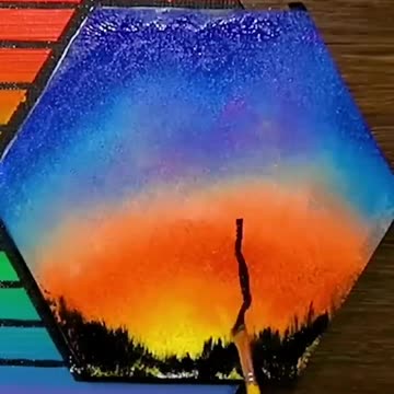 My Art - Amazing Painting beach sunset night