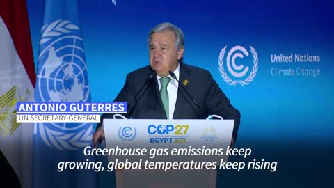 COP27: "We are on a highway to climate hell" says UN Secretary-General | AFP