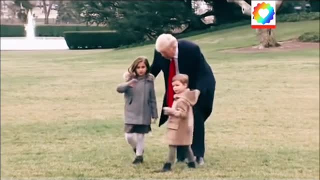 Trump" PlayingWith His Nephew Outside his House!