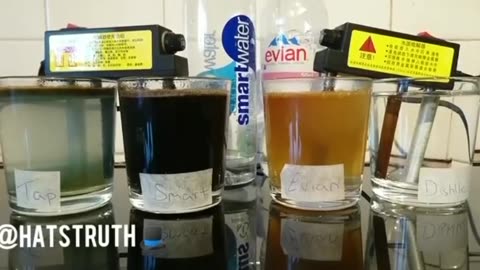 Heavy metal test with bottled and tap water.