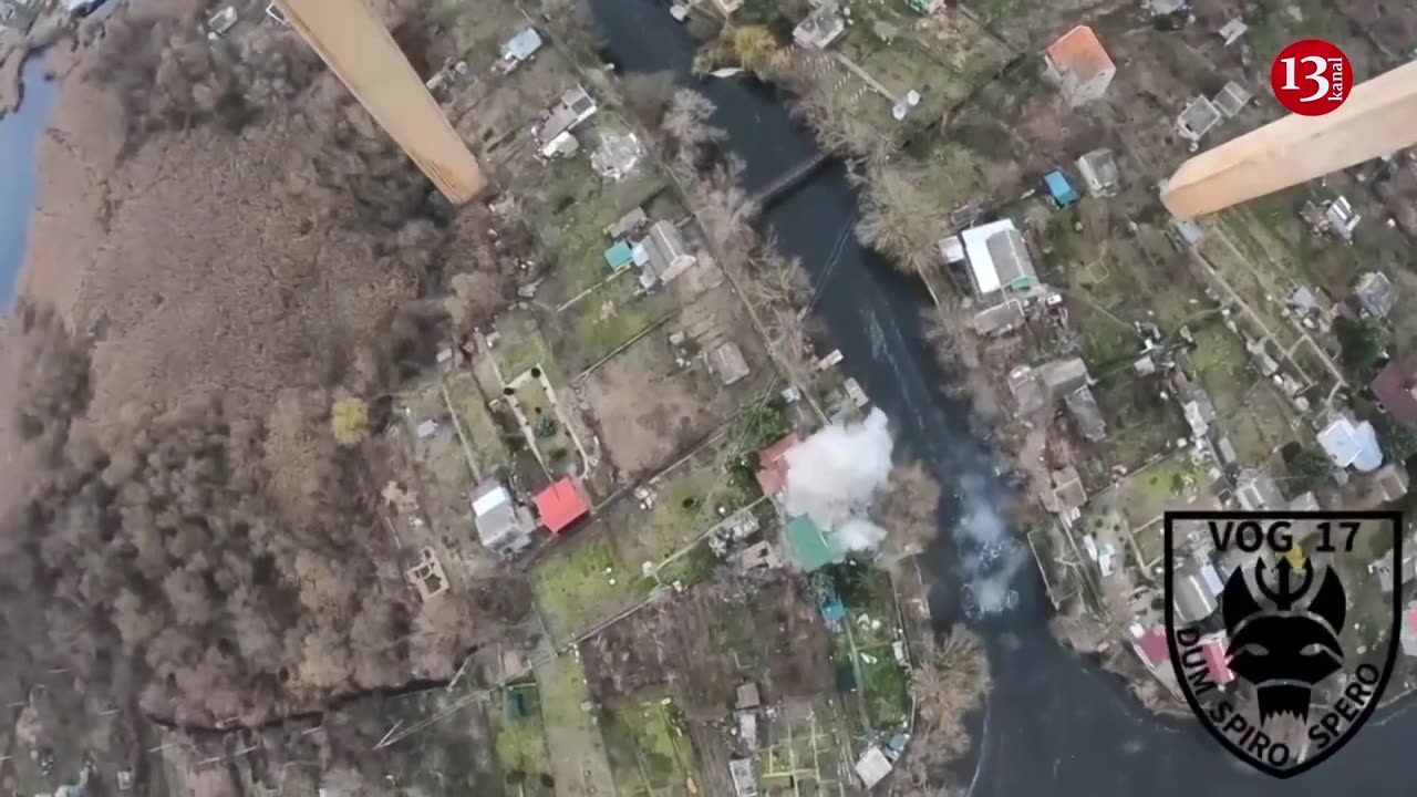 A drone sent a "gift" from above to the Russians resting by the river