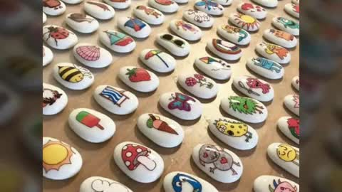 unique DIY handmade inspiration pebble craft awesome stone painting ideas