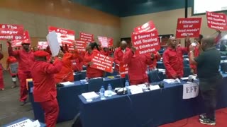 EFF disrupts year-end eThekwini council meeting calling for mayor Mxolisi Kaunda to be removed