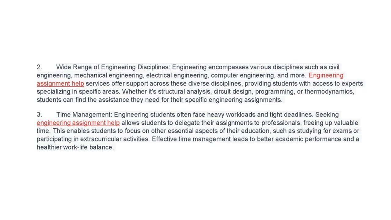 Engineering Assignment Help: Unlocking Success in Engineering Studies