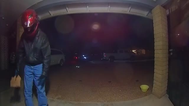 Uber Eats Moped Driver Drops Food on the Ground