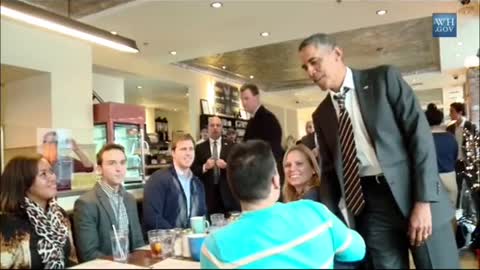 Obama Gets*Punched"by Small Cute Baby