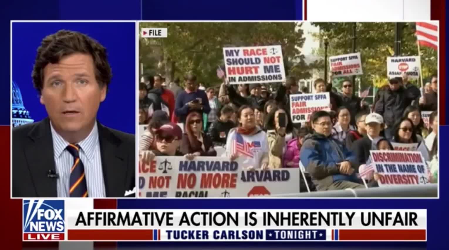 Tucker Carlson slams affirmative action