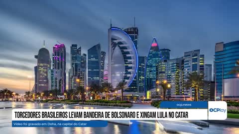 QATAR - BRASILEIROS FAZEM HOMENAGEM A BOLSONARO