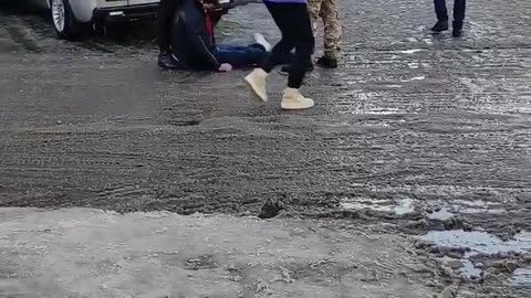 Ukrainian militants dragging men off the streets and sending them to the front