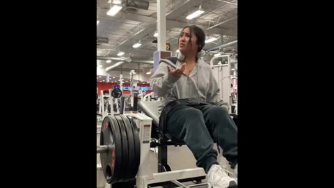 Buff guy threatens to break a girls phone because she was recording in the gym?!