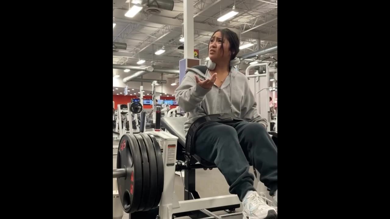 Buff guy threatens to break a girls phone because she was recording in the gym?!