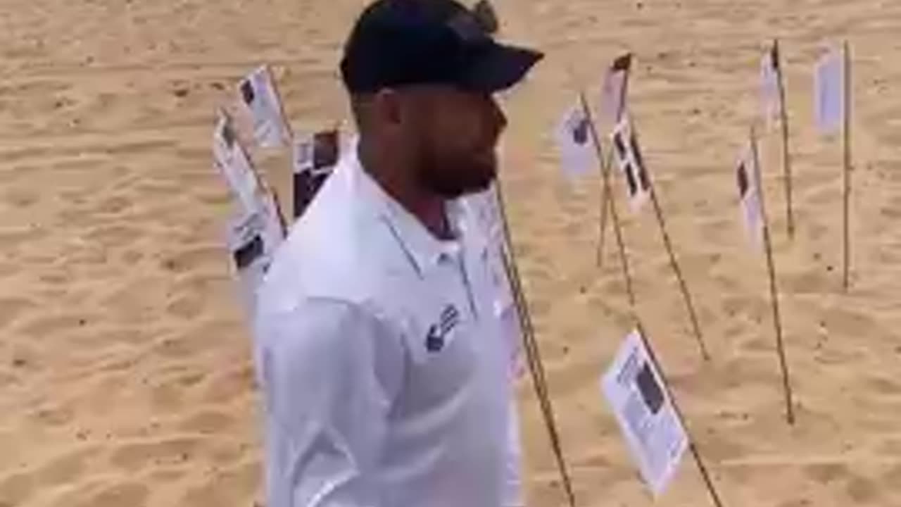 Australia Beach Bureaucrat removes Forest of the Fallen Tribute to Covid Vax Victims.mp4