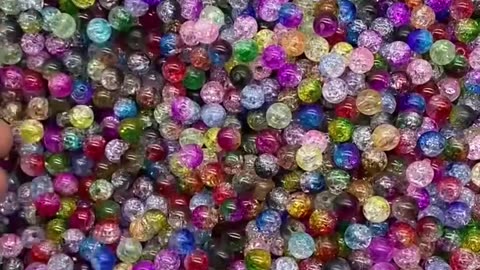 50pcs 8mm Double Colored Cracked Beads Spacer Beads For