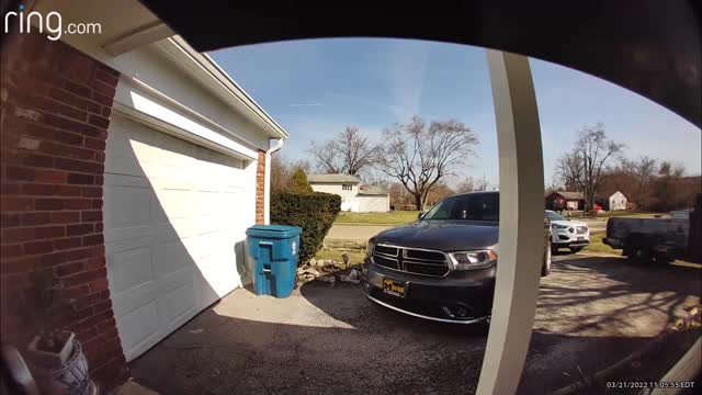 Doorbell Camera Catches Rottweiler Chasing Neighbor