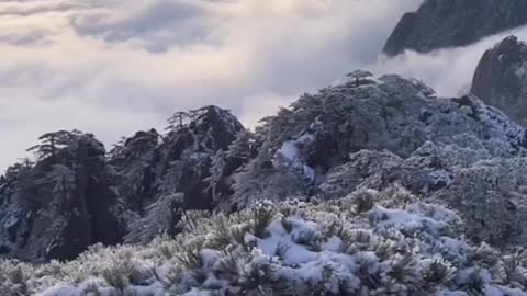 Appreciation of the Sunrise Scenery in the Sea of Clouds of the Grand Yellow Mountain