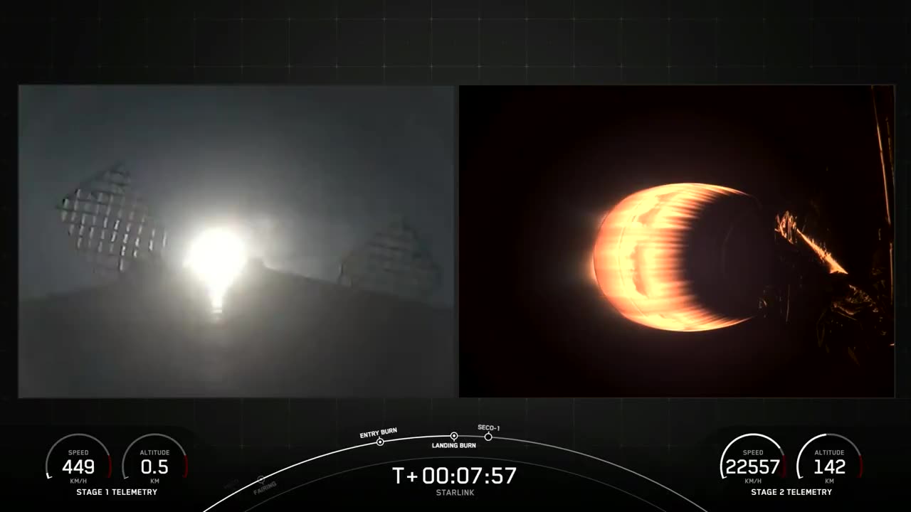 Falcon 9’s first stage lands..