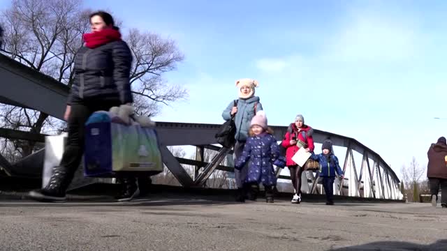 'We are really scared': Ukrainians flee war at home