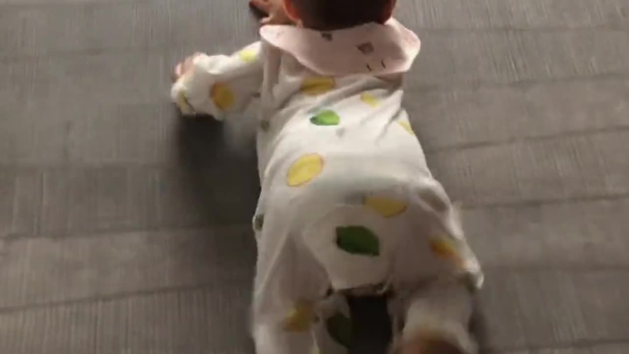 Baby Funny Crawling Style 😄