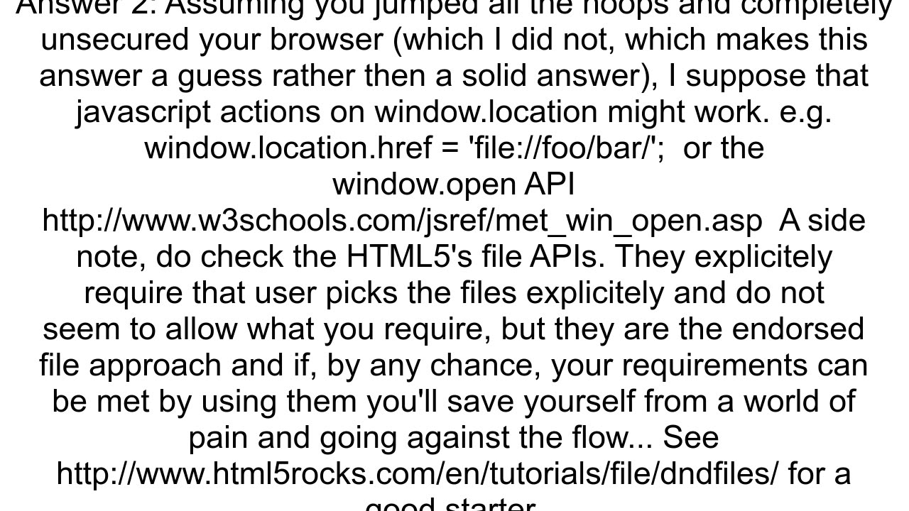 Open network location in Javascript