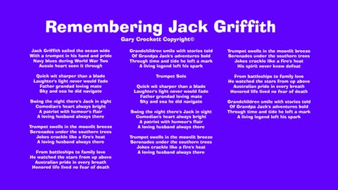 Remembering Jack Griffith Song