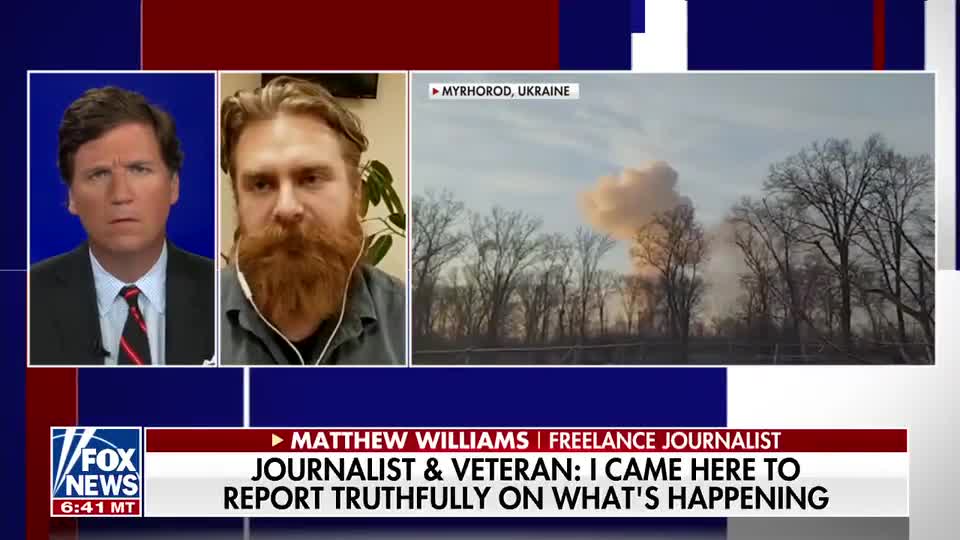 Tucker- Journalist says he went to Ukraine to report truthfully on what's happening - Fox News Video