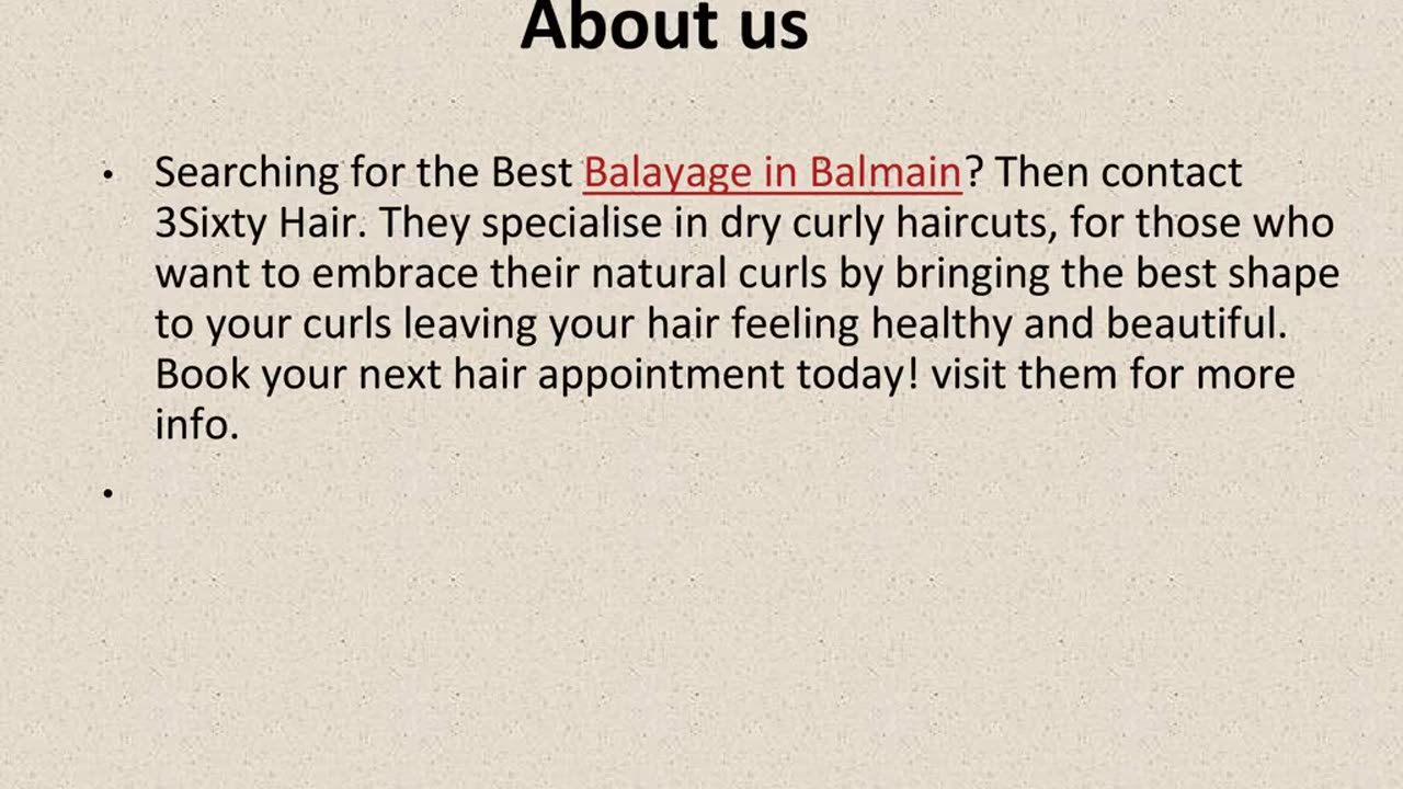 Get The Best Balayage in Balmain.