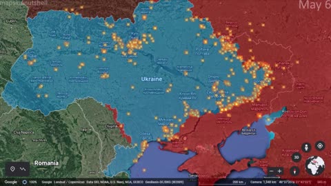 Russo-Ukrainian War First 5 Months Mapped using Google Earth4